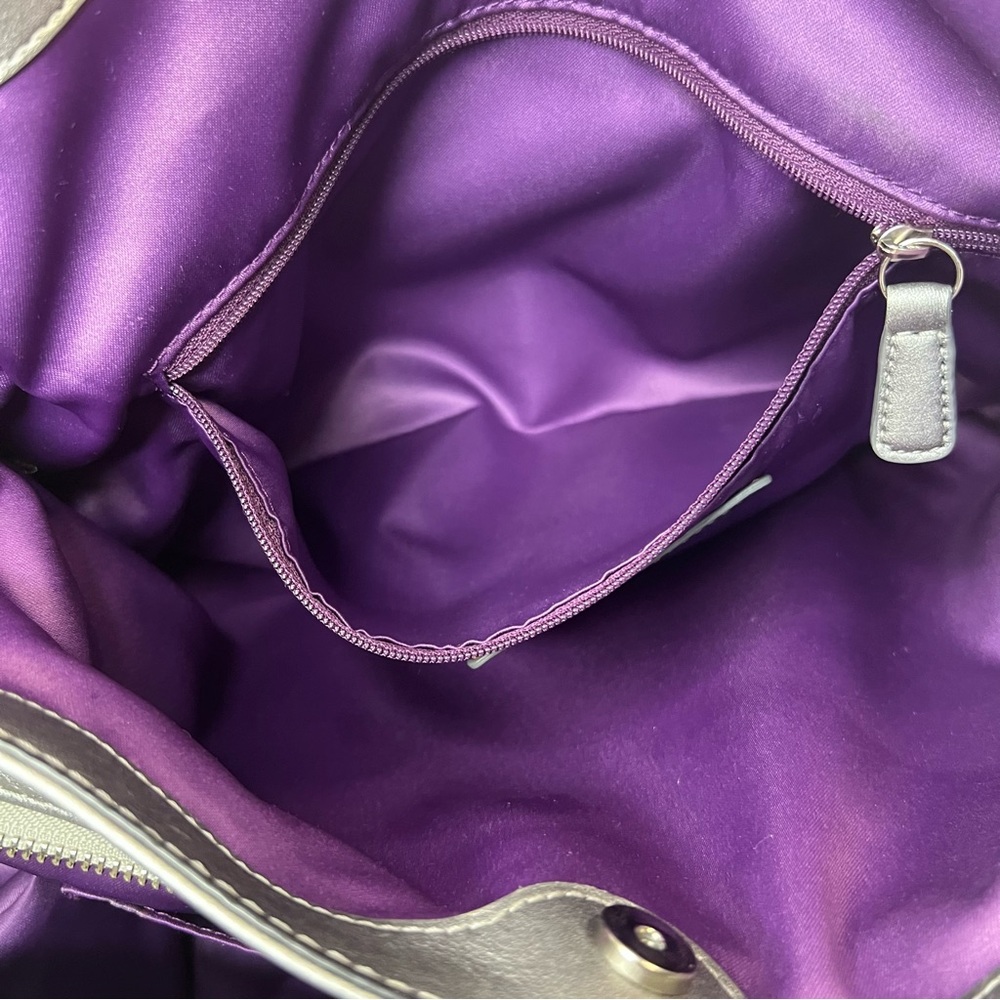 Coach Gray and Silver Signature Hobo Shoulder Bag - Picture 14 of 16